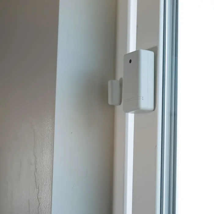 Door sensor installed on a door frame